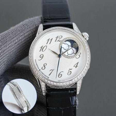 PPF出品 江诗丹顿伊灵女神系列8005F/000R-B498女士全自动机械腕表 搭载复刻正品1088-1 L机芯 直径37mm