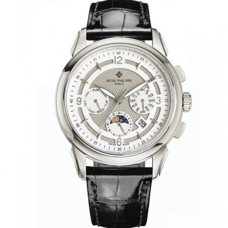 MK出品 百达翡丽复杂多功能系列万年历男士全自动机械腕表 搭载原装进口9100机芯 功能星期/月份/日历/月相/24小时显示