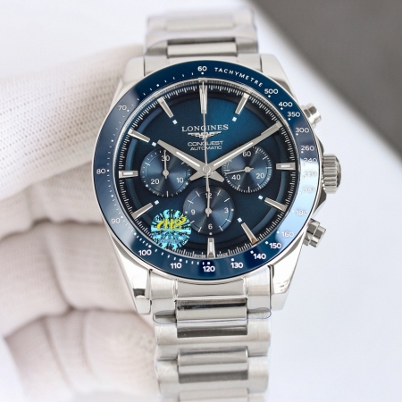 TW新品 浪琴运动康卡斯悦动计时系列男士全自动机械腕表 搭载顶级7750机芯 直径42mm