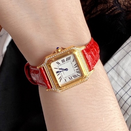 Cartier 卡地亚猎豹女士腕表 搭载原装瑞士石英机芯 尺寸27mm
