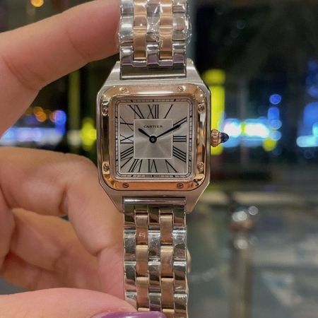 台湾厂 卡地亚山度士系列瑞士石英腕表 大号38mmx7mm 小号28mmx7mm